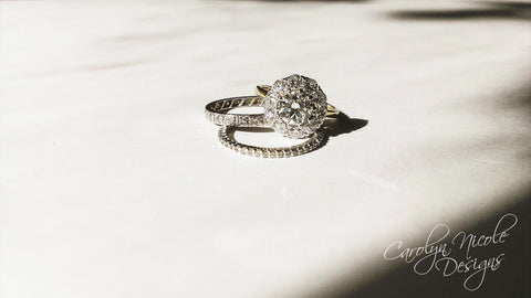 Antique Diamond Cluster Ring by Carolyn Nicole Designs