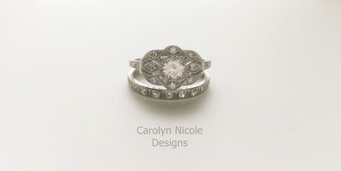 Antique Sapphire Engagement Ring by Carolyn Nicole Designs