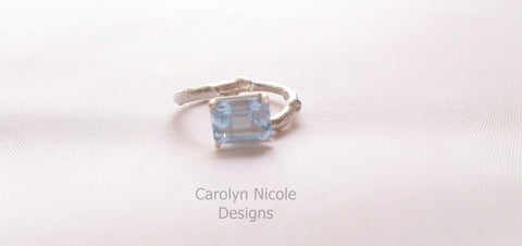 Blue Topaz Branch Ring by Carolyn Nicole Designs