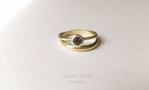 Color Change Garnet Stack Ring by Carolyn Nicole Designs