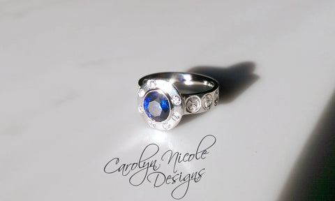 Custom Who Engagement Ring (Lifetime SS) by Carolyn Nicole Designs