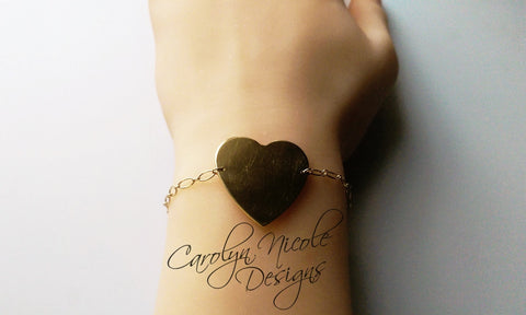 Mother's Heart Charm Bracelet by Carolyn Nicole Designs
