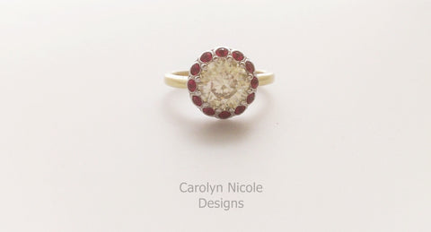 Elegant Skull Engagement Ring by Carolyn Nicole Designs
