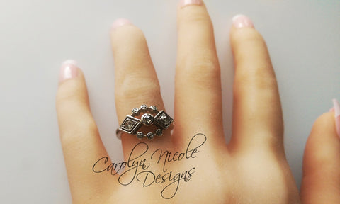Art Deco Style Ring by Carolyn Nicole Designs