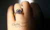 Cluster Bezel Engagement Ring by Carolyn Nicole Designs