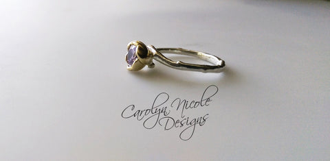 Flower Engagement Ring by Carolyn Nicole Designs