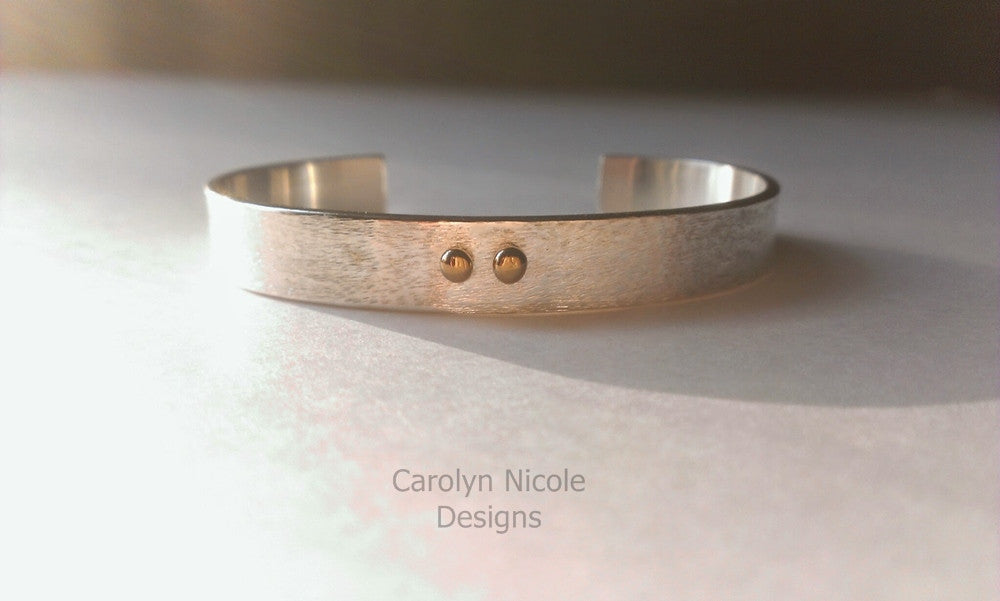 Gold Dot Cuff Bracelet by Carolyn Nicole Designs