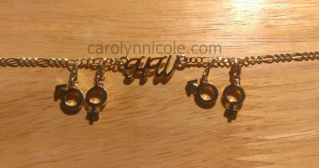 HotWife Ankle Bracelet in 14k Gold by Carolyn Nicole Designs