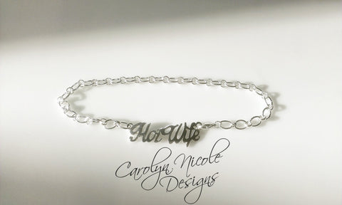 HotWife Anklet (Sterling Silver) by Carolyn Nicole Designs