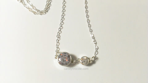 Sterling Silver Bezel Necklace by Carolyn Nicole Designs