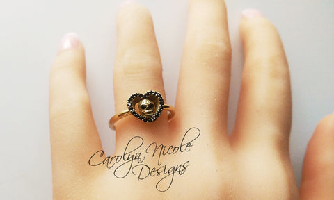 Skull Ring (Sweetheart) by Carolyn Nicole Designs