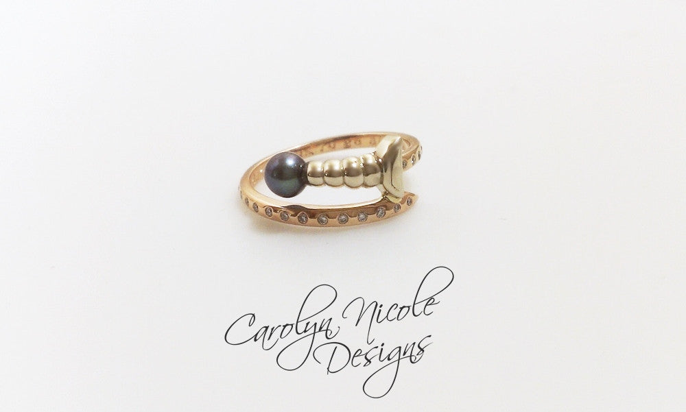 Sword Engagement Ring by Carolyn Nicole Designs